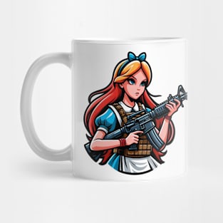 Tactical Wonderland Odyssey Tee: A Unique Twist on Alice's Journey Mug